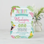 ルアウ1歳誕生日 招待状 (スタンド正面)