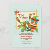 ルアウ ティキパーティー 招待状 (正面/裏面)