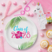 ルアウ トロピカル 2024年卒業パーティー ペーパープレート (パーティー)