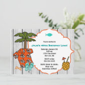 ルアウ ハワイアン バースデー パーティー ビーチ セレブレーション 招待状 (スタンド正面)