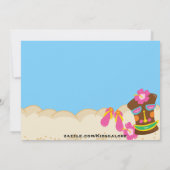 ルアウ(ハワイ式宴会)とキッズアンドティキ誕生日招待状 招待状 (裏面)