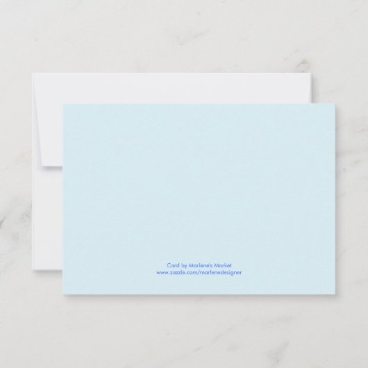 ルアウ(ハワイ式宴会)のハイビスカスのSweet sixteen (16) RSVPカード (裏面)