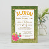 ルアウ(ハワイ式宴会)のブライダルシャワーの招待状 招待状 (スタンド正面)