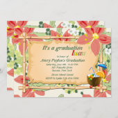 ルアウ（ハワイ式宴会）の卒業のパーティの招待状 招待状 (正面/裏面)