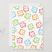 ルアウ（ハワイ式宴会）の子供の誕生日のパーティの招待状 招待状 (裏面)