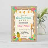 ルアウ(ハワイ式宴会)の性明示パーティの招待状 招待状 (スタンド正面)