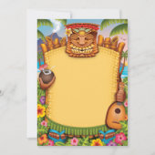 ルアウ(ハワイ式宴会)の招待状、ハワイのパーティの招待状 招待状 (正面)