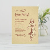 ルアウ(ハワイ式宴会)の招待状 招待状 (スタンド正面)