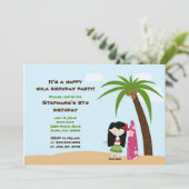 ルアウ（ハワイ式宴会）の招待状 招待状 (スタンド正面)