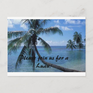 ルアウ（ハワイ式宴会）の招待 インビテーションポストカード