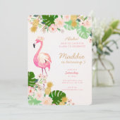 ルアウ（ハワイ式宴会）の誕生日の招待状 招待状 (スタンド正面)