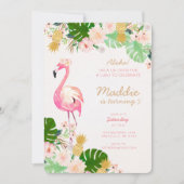 ルアウ（ハワイ式宴会）の誕生日の招待状 招待状 (正面)