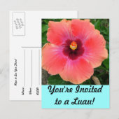 ルアウ（ハワイ式宴会）への招待されました! 招待状 (正面/裏面)