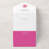 ルアウ(ハワイ式宴会)をテーマにしたベビーシャワー招待状 オールインワン招待状 (外側)