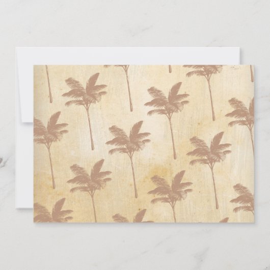 ルアウ（ハワイ式宴会）アロハフォトバースデーパーティトロピカル招待状 招待状 (裏面)