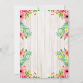 ルアウ（ハワイ式宴会）アロハBBQトロピカルブライダルシャワー招待 招待状 (裏面)