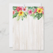 ルアウ(ハワイ式宴会)アロハBBQトロピカルリタイアメント招待状 招待状 (裏面)