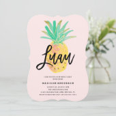 ルアウ(ハワイ式宴会)インピンクパーティの招待状 招待状 (スタンド正面)