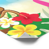 ルアウ（ハワイ式宴会）ウェルカムプリント、バリューポスター紙（マット） ポスター (角)