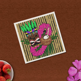 ルアウ（ハワイ式宴会）カスタムバースデーパーティーテーマ スタンダードカクテルナプキン