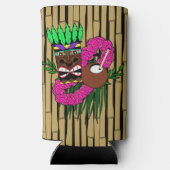 ルアウ（ハワイ式宴会）カスタムバースデーパーティーテーマ スリム缶クーラー (裏面)