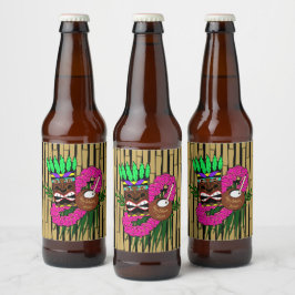 ルアウ（ハワイ式宴会）カスタムバースデーパーティーテーマ ビールラベル