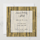 ルアウ(ハワイ式宴会)カスタム誕生日パーティー 招待状 (裏面)