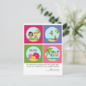 ルアウ（ハワイ式宴会）カップケーキトッパー ポストカード (スタンド正面)