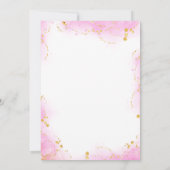 ルアウ（ハワイ式宴会）カラフルトロピカルフローラバースデーパーティアロハ 招待状 (裏面)