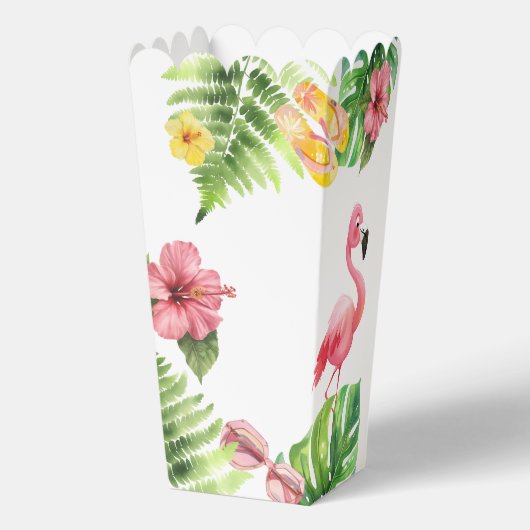 ルアウ（ハワイ式宴会）ガールトロピカルアロハ誕生日パーティー フェイバーボックス (裏面)