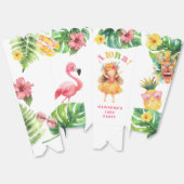 ルアウ（ハワイ式宴会）ガールトロピカルアロハ誕生日パーティー フェイバーボックス (見開き)