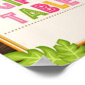 ルアウ（ハワイ式宴会）ギフトテーブル記号 ポスター (角)