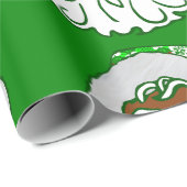 ルアウ（ハワイ式宴会）クリスマスハワイアンアフリカンブラックサンタクロース ラッピングペーパー (ロールコーナー)