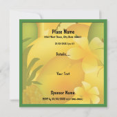 ルアウ(ハワイ式宴会)ココナッツドリンクスパーティの招待状 招待状 (裏面)