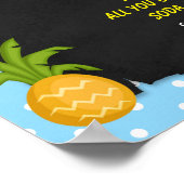 ルアウ（ハワイ式宴会）サマースクール先生チラシ ポスター (角)