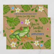 ルアウ（ハワイ式宴会）サマーパーティートロピカルフロッグハワイアンビーチおもしろい