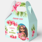 ルアウ（ハワイ式宴会）サマー誕生日トロピカルビーチガールラージ フェイバーボックス (裏面)