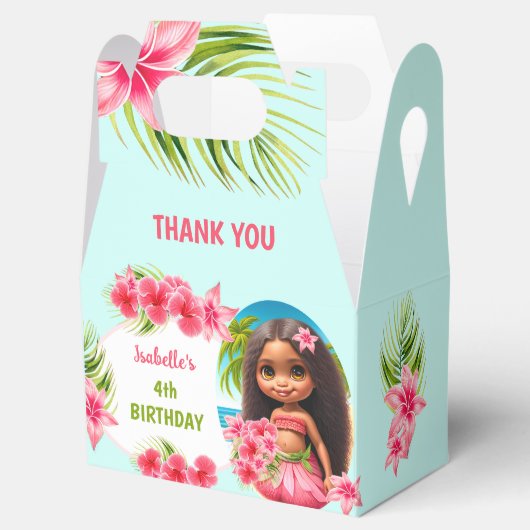 ルアウ（ハワイ式宴会）サマー誕生日トロピカルビーチパーティーガール フェイバーボックス (オープン)