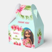 ルアウ(ハワイ式宴会)サマー誕生日トロピカルビーチパーティーガール フェイバーボックス (正面サイド)