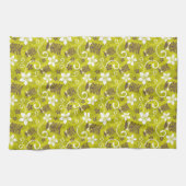 ルアウ（ハワイ式宴会）タイキ模様 キッチンタオル (横)