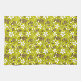 ルアウ（ハワイ式宴会）タイキ模様 キッチンタオル