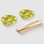 ルアウ（ハワイ式宴会）タイキ模様 ハンドファン (組立なし)