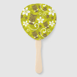 ルアウ（ハワイ式宴会）タイキ模様 ハンドファン