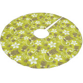 ルアウ（ハワイ式宴会）タイキ模様 ブラッシュドポリエステルツリースカート (アングル)