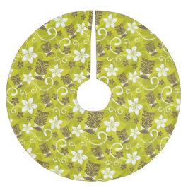 ルアウ（ハワイ式宴会）タイキ模様 ブラッシュドポリエステルツリースカート