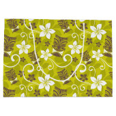 ルアウ（ハワイ式宴会）タイキ模様 ラージペーパーバッグ (裏面)