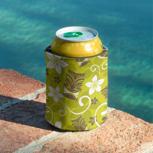 ルアウ（ハワイ式宴会）タイキ模様 缶クーラー (インサイチュ プール)