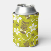 ルアウ（ハワイ式宴会）タイキ模様 缶クーラー (缶正面)