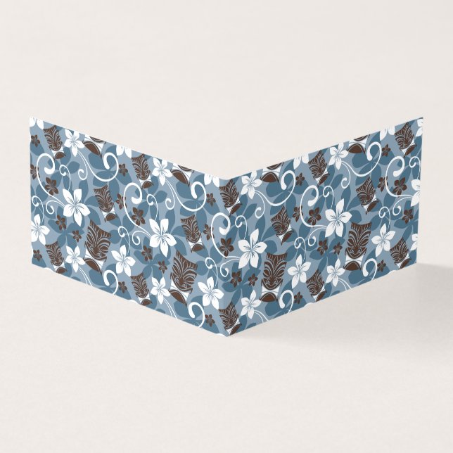 ルアウ（ハワイ式宴会）タイキ模様（青） (外部)