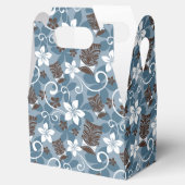 ルアウ（ハワイ式宴会）タイキ模様（青） フェイバーボックス (オープン)